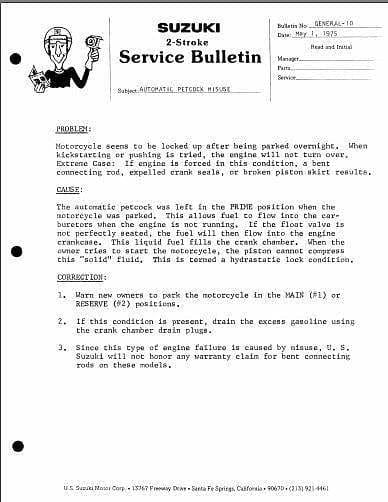 manuels d'atelier Suzuki T500 GT 500 { {{ Docautomoto }}