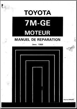 Manuel d'atelier Moteur Toyota 7M GE 1986 français { {{ Docautomoto }}