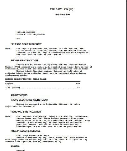 Manuels d'atelier Volvo 850 { {{ Docautomoto }}