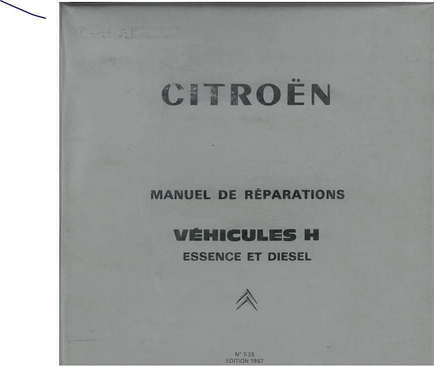 Manuels d'atelier Citroën HY { {{ Docautomoto }}