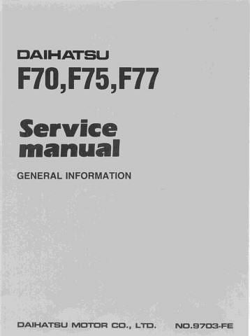 Manuel d'atelier Daihatsu Rocky Rugger Diesel { {{ Docautomoto }}