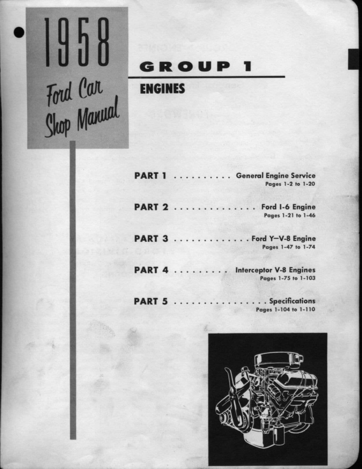 Manuel d'atelier Ford 1958 { {{ Docautomoto }}