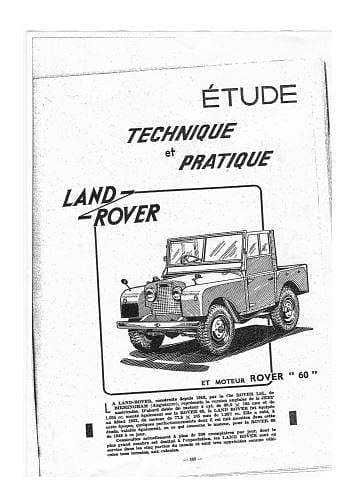 manuels d'atelier Land Rover serie 1 { {{ Docautomoto }}
