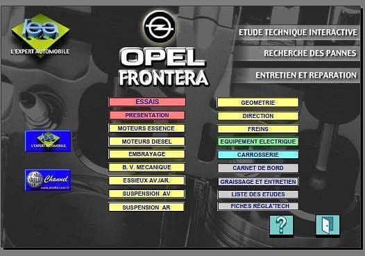 manuels d'atelier Opel Frontera { {{ Docautomoto }}