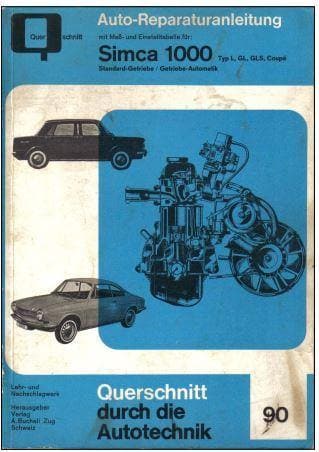 Manuel d'atelier Simca 1000 en allemand { {{ Docautomoto }}