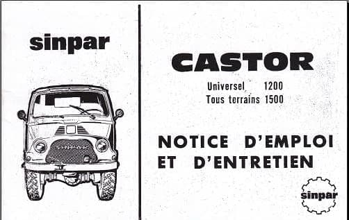 manuels utilisateur et entretien Sinpar Castor { {{ Docautomoto }}