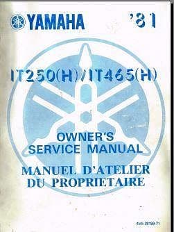 Manuel d'atelier Yamaha IT 175 1980 { {{ Docautomoto }}