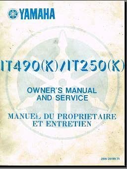Manuel d'atelier Yamaha IT 175 1980 { {{ Docautomoto }}