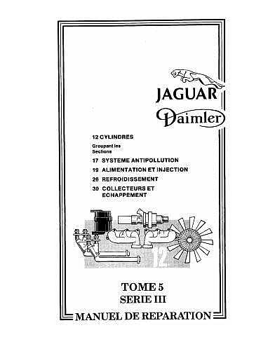 Manuel d'atelier et de réparation Jaguar Xj6 série 3 6cylindres et V12 en français { {{ Docautomoto }}
