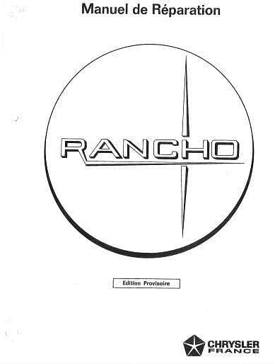 Manuels d'atelier Matra Simca Rancho { {{ Docautomoto }}