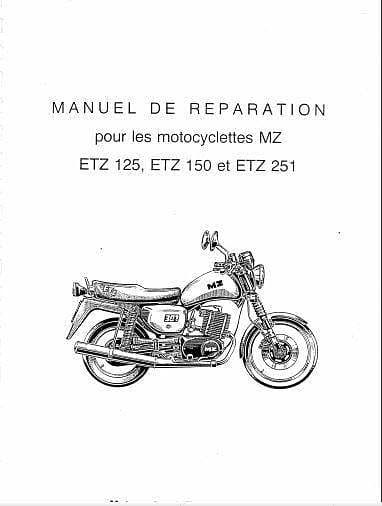 Manuel d'atelier MZ 125 150 250 ETZ { {{ Docautomoto }}