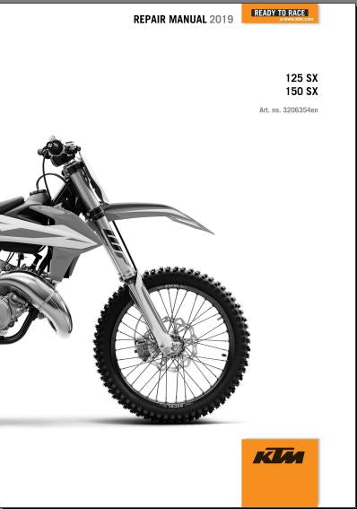 manuel d'atelier KTM 125 SX 2019 { {{ Docautomoto }}