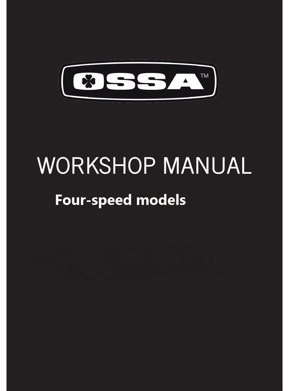 manuel d'atelier Ossa modèles 4 vitesses { {{ Docautomoto }}