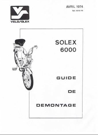 Manuel d'atelier Solex 6000 Docautomoto