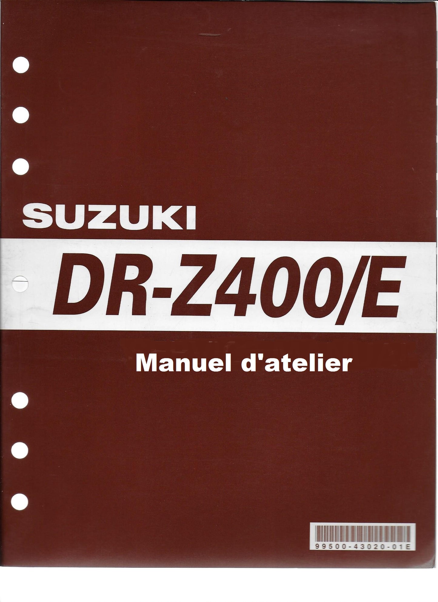 manuel d'atelier Suzuki 400 DRZ 2000 { {{ Docautomoto }}