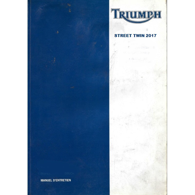 manuel d'atelier Triumph Street Twin 2016 2017 Français { {{ Docautomoto }}