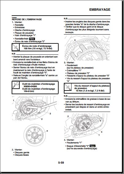 Manuel d'atelier Yamaha MT 03 2016 { {{ Docautomoto }}