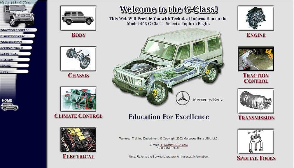 manuel d'atelier mercedes G500 V8 w463 { {{ Docautomoto }}