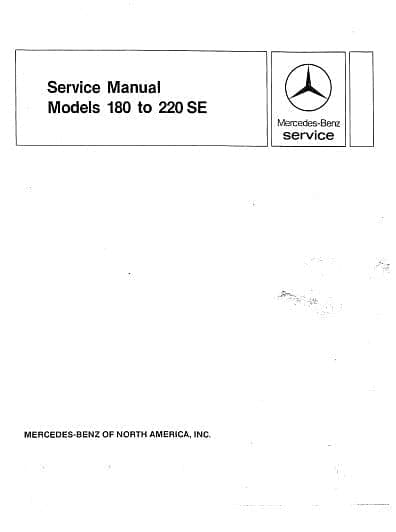 Manuel d'atelier Mercedes 190 SL et Ponton { {{ Docautomoto }}