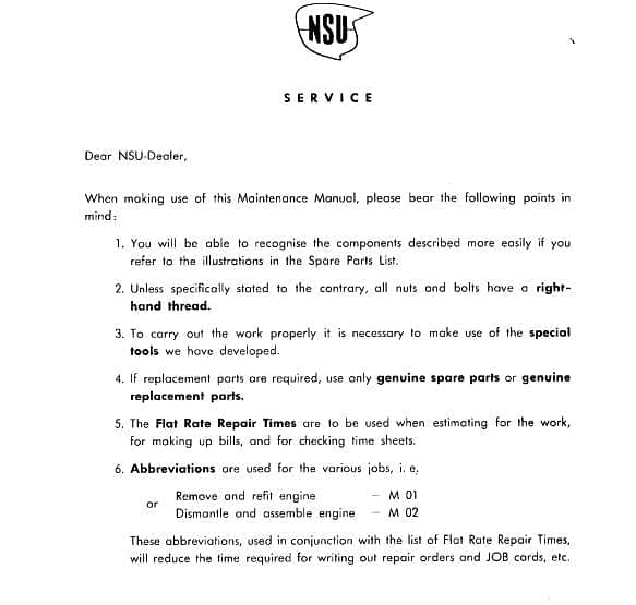 Manuel d'atelier NSU Quickly 1955 { {{ Docautomoto }}