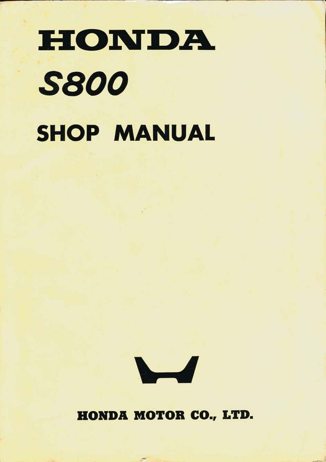 Manuel d'atelier Honda S 800 { {{ Docautomoto }}