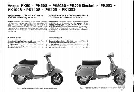 manuels d'atelier Vespa 50 80 125 PK { {{ Docautomoto }}