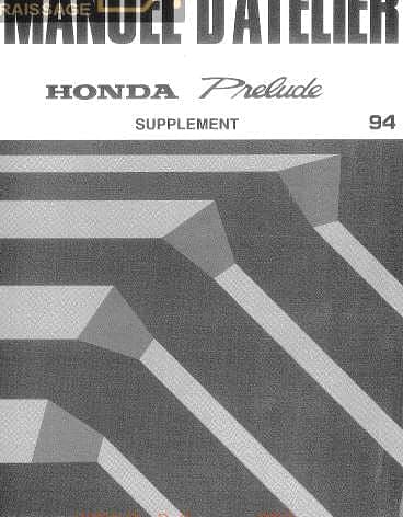 Manuel d'atelier Honda Prelude 1993 94 95 { {{ Docautomoto }}