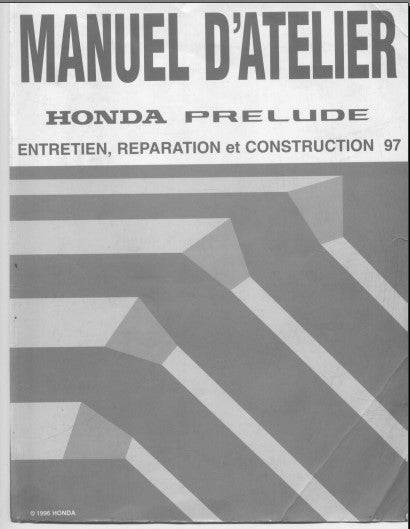 manuel d'atelier Honda Prélude 1997 { {{ Docautomoto }}