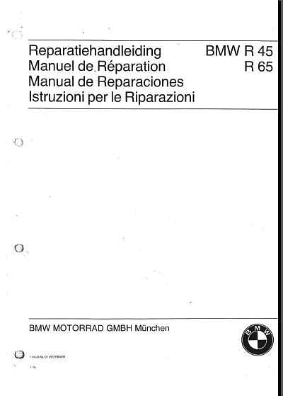 manuel d'atelier BMW R 100 RS et série 7 { {{ Docautomoto }}