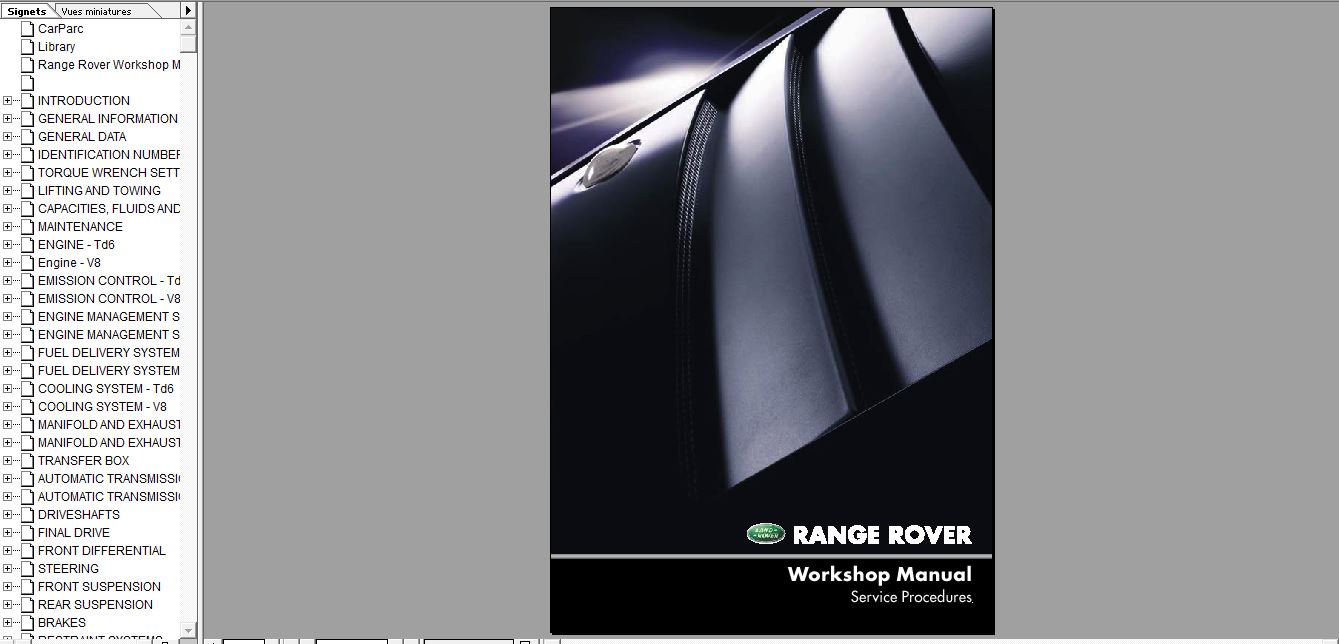 Manuels d'atelier Land Rover RAVE { {{ Docautomoto }}