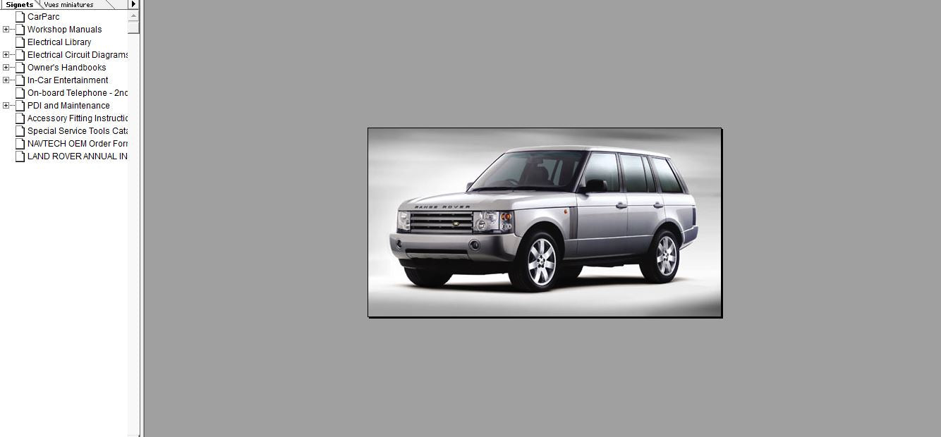 Manuels d'atelier Land Rover RAVE { {{ Docautomoto }}