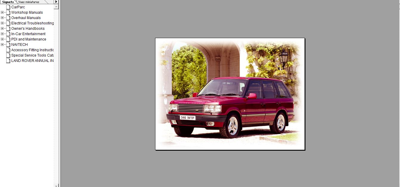 Manuels d'atelier Land Rover RAVE { {{ Docautomoto }}