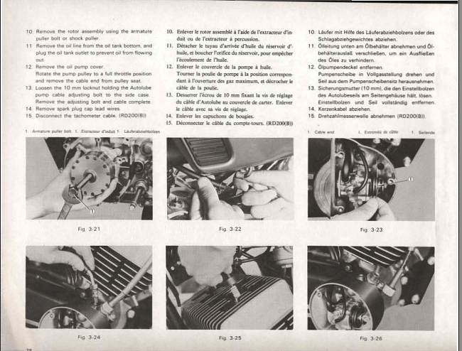 Manuels d'atelier Yamaha 125 As3 RD RDX { {{ Docautomoto }}