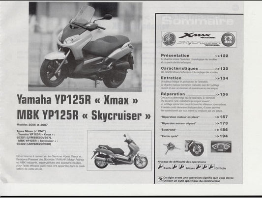 Revue technique yamaha X MAX 2006 2007 { {{ Docautomoto }}