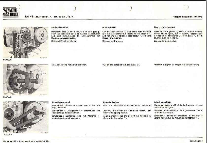 manuel d'atelier Sachs 125 175 7 vitesses { {{ Docautomoto }}