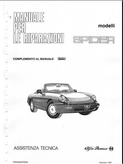 Manuels d'atelier Alfa Roméo spider séries 3 et 4 { {{ Docautomoto }}