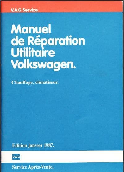 Manuel d'atelier Volkswagen transporter T3 { {{ Docautomoto }}