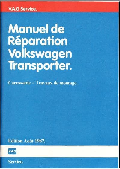 Manuel d'atelier Volkswagen transporter T3 { {{ Docautomoto }}
