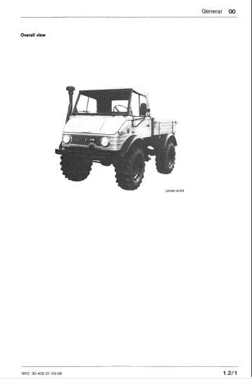 manuel de réparation Mercedes Unimog 411 421 { {{ Docautomoto }}