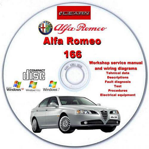 Manuel d'atelier E-Learn Alfa Roméo 166 { {{ Docautomoto }}