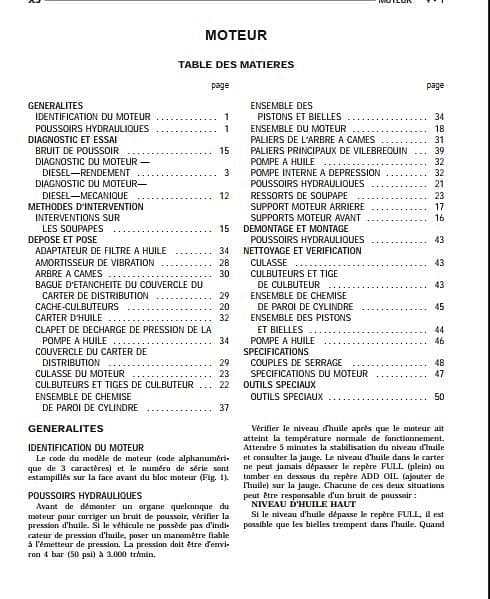 Manuel d'atelier Moteur VM 2litres 5 TD version Jeep { {{ Docautomoto }}