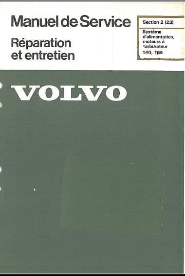 Manuels d'atelier Volvo P1800 120 140 164 français { {{ Docautomoto }}