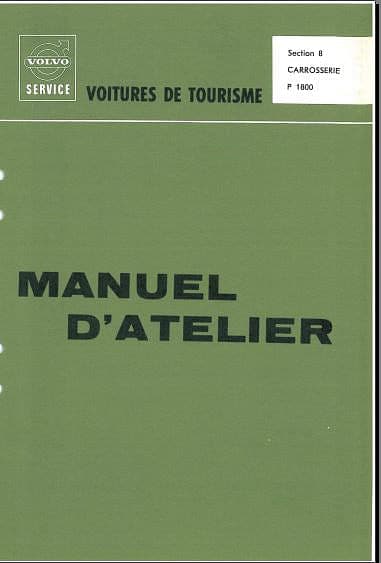Manuels d'atelier Volvo P1800 120 140 164 français { {{ Docautomoto }}