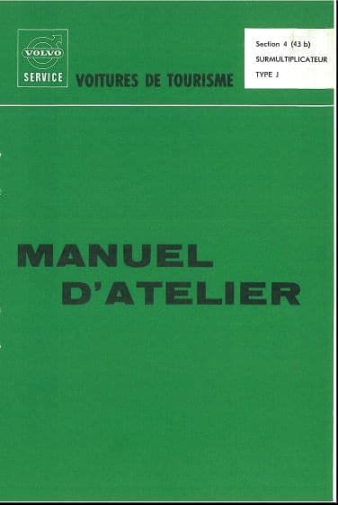 Manuels d'atelier Volvo P1800 120 140 164 français { {{ Docautomoto }}