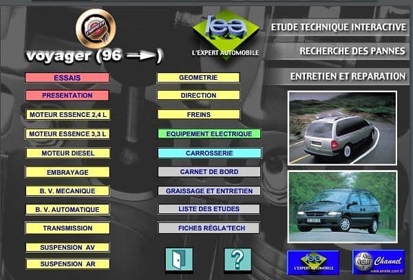 manuel de réparation Chrysler Voyager 2 1996 { {{ Docautomoto }}