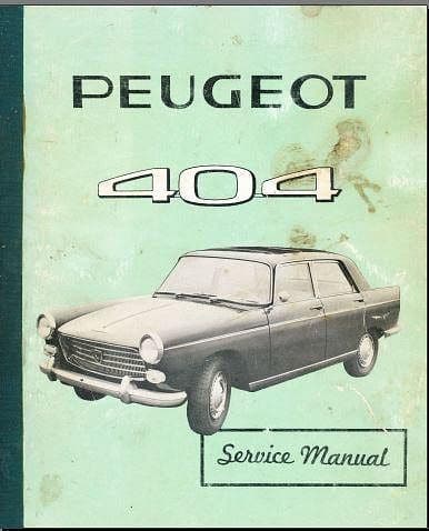 Workshop manuals Peugeot 404 500 pages { {{ Docautomoto }}