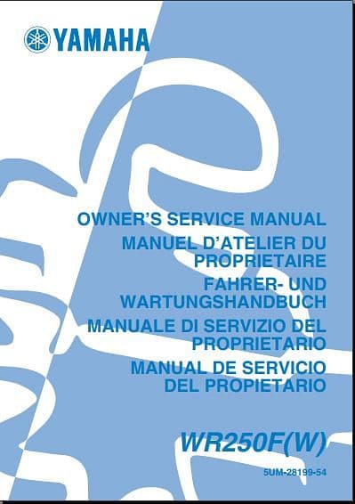manuels d'atelier Yamaha WRF 250 2001 2007 { {{ Docautomoto }}
