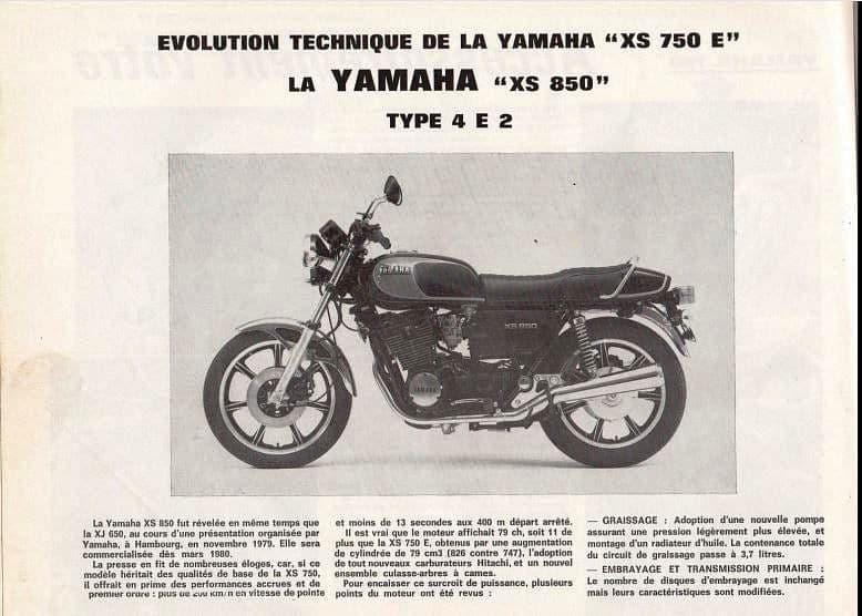 revue technique yamaha XS 750 850 { {{ Docautomoto }}