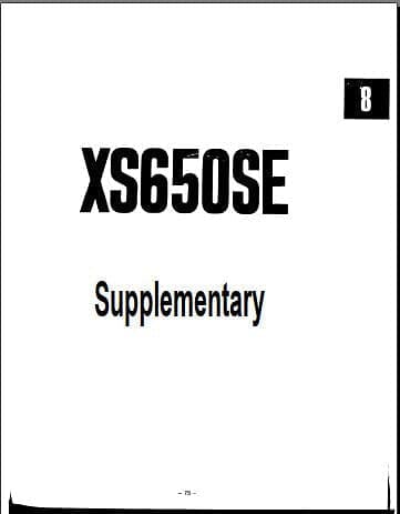 manuels d'atelier Yamaha 650 XS { {{ Docautomoto }}