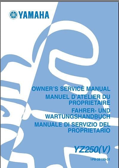 Manuels d'atelier Yamaha 250 YZ 2001 à 2006 { {{ Docautomoto }}
